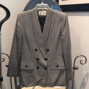 Le Suit Double-Breasted Blazer and Pencil Skirt